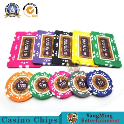 acheter 760 PCs de noyau américain Clay Chip Set Eight Crown Stickers Chips Texas Hold anticontrefaçon d'ABS ils Chip Currency fabrication en ligne