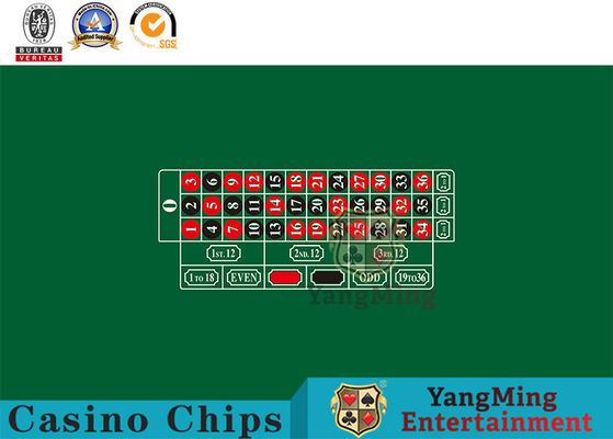 acheter 0 coutumes de jeu simple américaine de soutien de Chip Table Tablecloth Waterproof Layout de tisonnier de roulette de norme de couleur verte fabrication en ligne