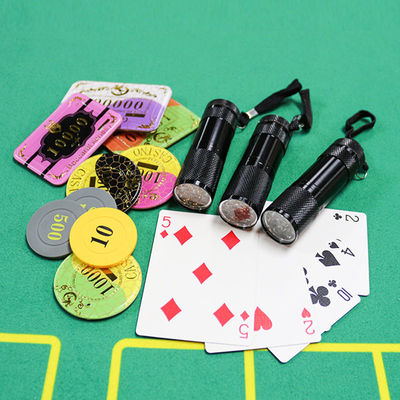acheter Marque de Anti-contrefaçon UV de M Poker Chip Coin Plastic Sheet de Mini Portable Lanyard Code Inspection de Texas Holde noir de lampe ' fabrication en ligne