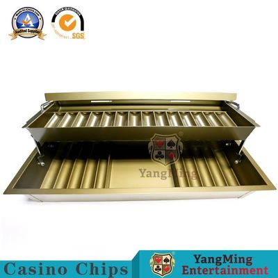acheter Tableau titanique plaqué Chip Box de tisonnier de Chip Plate Metal Double Layer de tisonnier de grille de l'or 14 fabrication en ligne