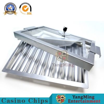 acheter Casino blanc argenté Chip Tray Anti Counterfeiting de nerf de boeuf de 8 grilles fabrication en ligne