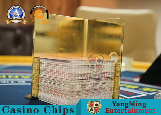 acheter Les accessoires solides solubles 8 de jeu de casino de placage à l'or appareille le dessus de table de nerf de boeuf de support de cartes de tisonnier fabrication en ligne