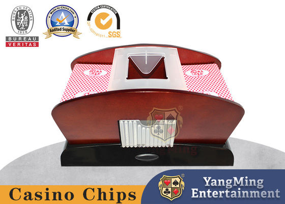 acheter Tout neuf 2 jeux de cartes à jouer en bois jetables Poker divertissement batterie shuffler fabrication en ligne