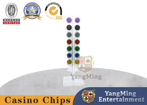 acheter Tisonnier acrylique standard Chip Holder Display du Tableau 8Pcs de casino de roulette fabrication en ligne