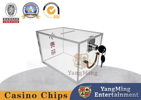 acheter Tirelire verrouillable de jeu acrylique transparent de casino personnalisable fabrication en ligne