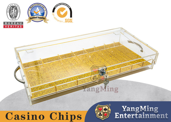 acheter Casino acrylique épais entièrement transparent Chip Tray For Baccarat Texas de 8 rangées fabrication en ligne