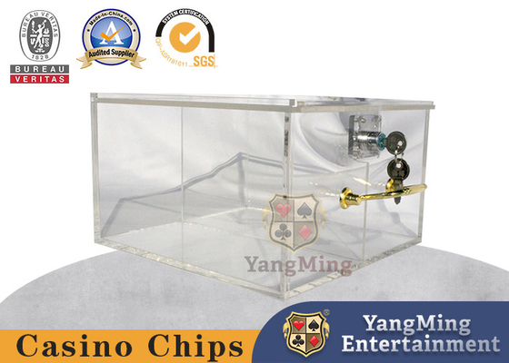 acheter Casino acrylique transparent verrouillable Chip Tray Portable Customizable de 2 grilles fabrication en ligne