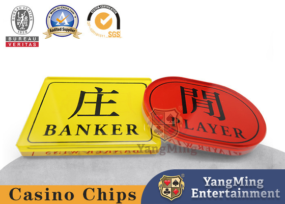 acheter Banquier rouge et jaune de jeu de Tableau de casino de Crystal Acrylic Bet Board Baccarat de joueur fabrication en ligne