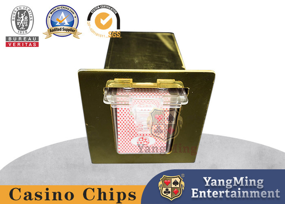 acheter Baccara titanique fait sur commande professionnel Texas Hold en métal d'or ils ajourner le porte-cartes de déchets de dessus de Tableau fabrication en ligne