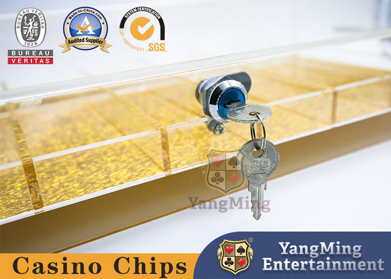 acheter Texas Hold'em Club sur mesure sur le comptoir acrylique avec verrouilleur fil d'or plateau de puce en bas fabrication en ligne