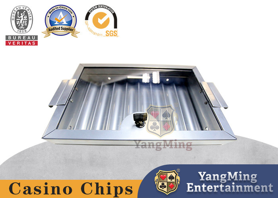 acheter Tableau de poker électroplaté en argent à puce à 8 grilles à une seule couche avec puces verrouillées fabrication en ligne