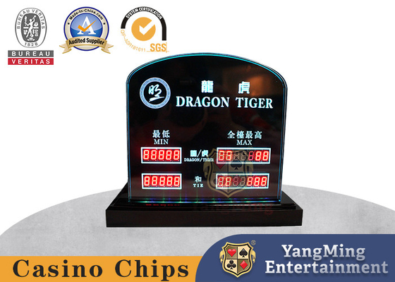 acheter Caisse gravée LED de Niu Niu Dragon Tiger Poker Chip Display de polices fabrication en ligne