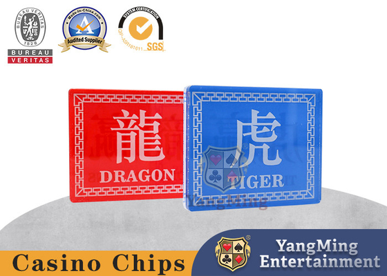 acheter Rectangulaire 2 Dragon Tiger Dealer Texas Hold'Em Table de poker accessoires personnalisés fabrication en ligne