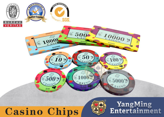 Round 10g Personalized  Clay Poker Chips 43mm Diameter