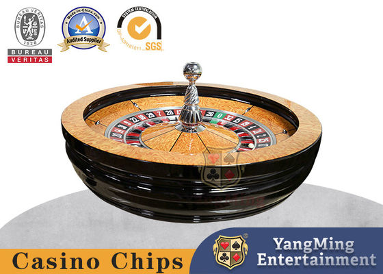 Gambling Poker Games Solid Wood 82cm Diameter American Style  Manual Roulette Wheel