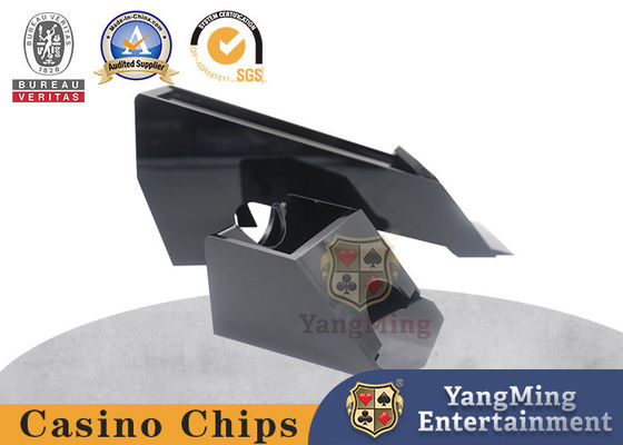 All Black Acrylic Casino Table Black Jack Niuniu 1 Deck Poker Table Desktop Card Dealer