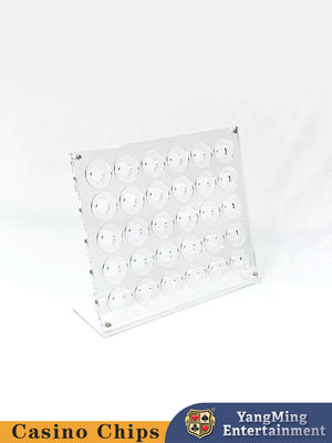 30 pièces acryliques transparentes, étagère à puce de poker, étagère à roulettes ronde de 40 mm, table de jeu