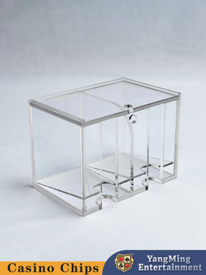 Boîte de cartes de déchets personnalisée pour les tables de jeu, boîte de vente de cartes de poker transparentes en acrylique