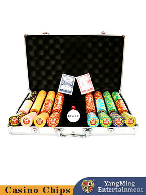 12g jeu de jetons de poker 600PCS avec 1 croupier 2 jeux de cartes pour le jeu de table de jeu