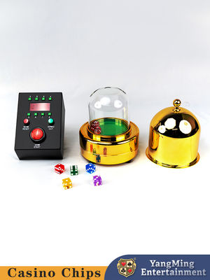 Coupe de dés électrique personnalisée, boîte de commande noire, table de poker de taille pour le casino Shiny Gold