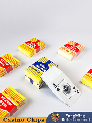 PVC étanche Tournoi de Texas Hold'em Cartes en plastique à double face Grandes lettres congelées Impression de cartes à jouer