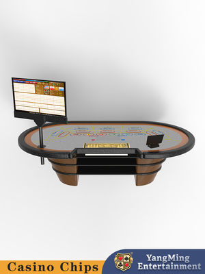 Fabrique personnalisée Jeux de hasard Baccarat Poker 8 personnes Smart Chip Table de poker à induction