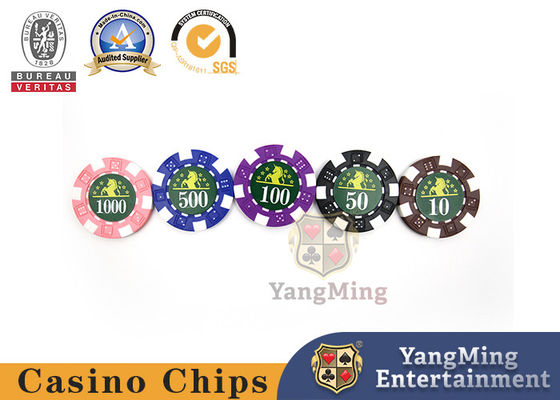 11.5g Texas BlackJack Clay Casino Poker de plastique Chip Set With Mark And Case UV