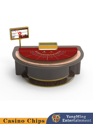 Jeu de casino de baccarat personnalisé Jeu de poker Table à demi-ronde Jeu de cartes occasionnel Table d'échecs