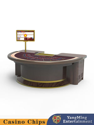 Table de poker de baccarat à pieds semi-circulaires personnalisées de luxe moderne