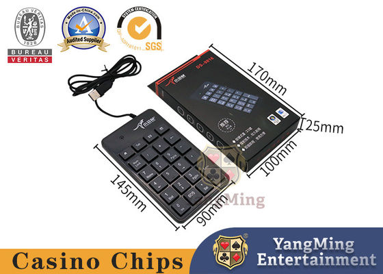 Clavier en plastique de baccara d'ABS noir avec le câble d'USB pour le Tableau de casino jouant