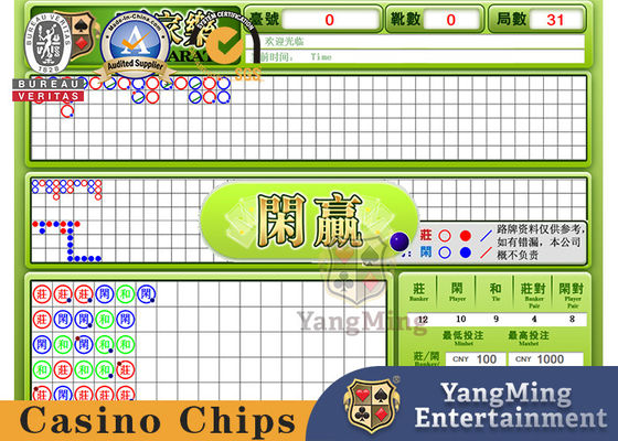 Logiciel de jeu de carte internationale de système de Dragon Tiger Poker Table Electronic Display de baccara