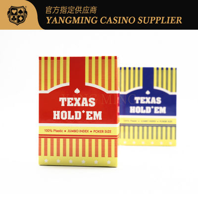 Texas Grandes cartes à jouer en plastique en imprimé boîte de couleur Casino Jeu de divertissement cartes à jouer
