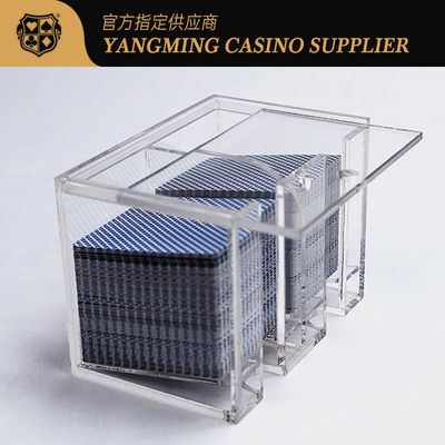 Nouveau acrylique amélioré Deux compartiments Huit ponts Carton à ordures Baccarat Jeu de table Carton à ordures