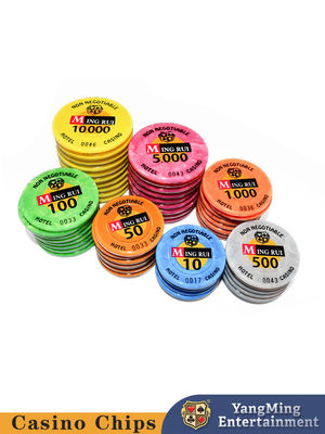 Offre au détail Chip RFID acrylique à motif de coquille avec UV indépendant Anti-contrefaçon Jeux de table de poker Baccarat
