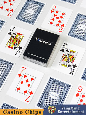 Cartes de jeu en PVC en plastique, grandes, imprimées, 33 cartes, boîte noire pour le jeu de Texas Hold'Em