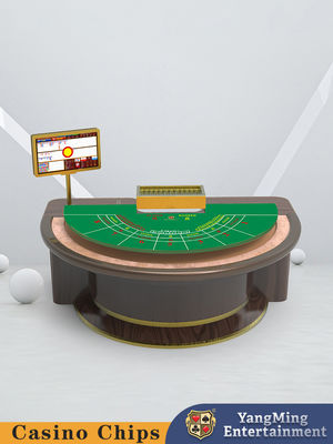 Table de jeu de baccarat à pédales semi-circulaires