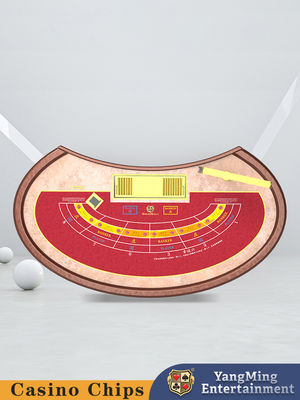 Gros de personnalisé Ovale tapis à talons Lucky Six Table Texas Baccarat Casino Table de jeu de poker