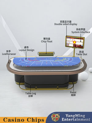 Vente chaude Club personnalisé garde rail table de baccarat divertissement de loisirs table de jeu de poker