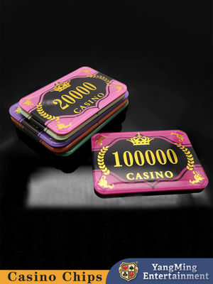 Fabrique personnalisée personnalisée Poker Violet Anti-Falsifiant Chips Casino Poker Table Game Table Chips