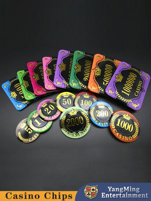 Nouveau design de la feuille de blé acrylique de l' estampage puces de casino de divertissement jeu de poker puces de comptoir