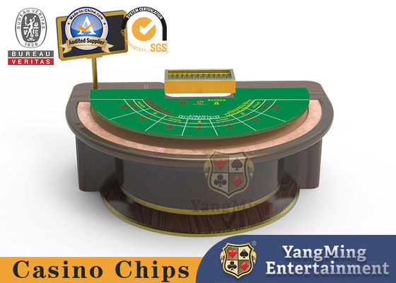 Table de poker de style Asie du Sud-Est Semi-cercle Baccarat Texas Jeu de cartes en direct Table d'échecs Spot peut être personnalisé
