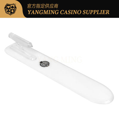 Manivelle transparente de couleur blanche et laiteuse Acrylique de cartes de poker de casino pelle pour le jeu de poker de casino