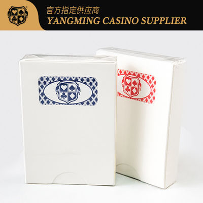 Club de jeux de cartes personnalisé 310g 88*63mm noir bleu noyau plastique cartes de poker en papier