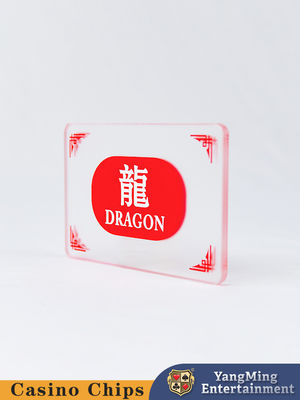 La nouvelle conception Dragon Tiger Positioning Card Red Blue a givré le jeu acrylique de Tableau de tisonnier