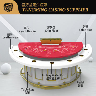 Barre à demi-ronde Protecteur Table de blackjack Casino Poker Tablecloth Couleur personnalisable
