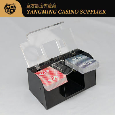 Vente de stock 2 Decks Métal Iron Poker Shuffler Casino Club Leisure Poker Table de jeu Shuffler