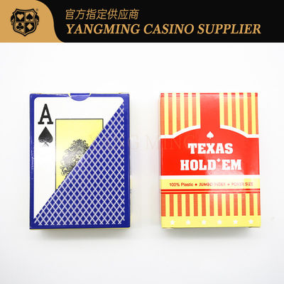Rouge et bleu 100% PVC étanche à l'eau cartes de poker en plastique Texas Hold'em Club cartes à jouer