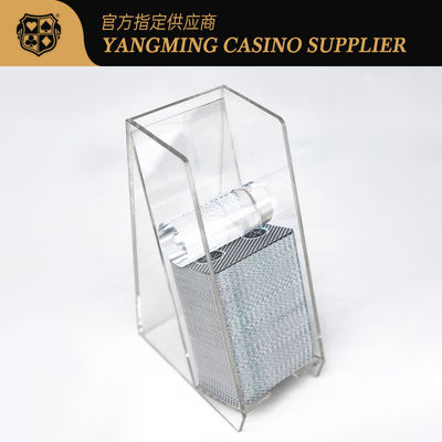 Porteur de carton de poker acrylique transparent à 8 ponts