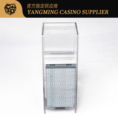 Acrylique transparent 8 jeux de cartes à jouer porte-cartons à vendre Baccarat Casino Poker Table de jeu porte-cartons