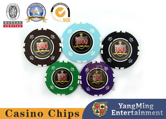 À vendre 760 PCS personnalisé imprimé en argile plastique jetons de poker cadeau ensemble dans le boîtier d'aluminium d'argent
